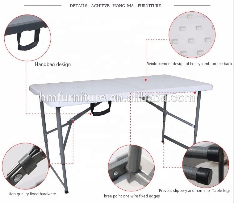 Hongma Factory outdoor furniture of 4ft rectangular kids folding table kids tables used kids party table and chairs