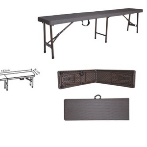 6ft 6' Portable Plastic Indoor and outdoor Picnic Party Camping Dining Folding Bench for event