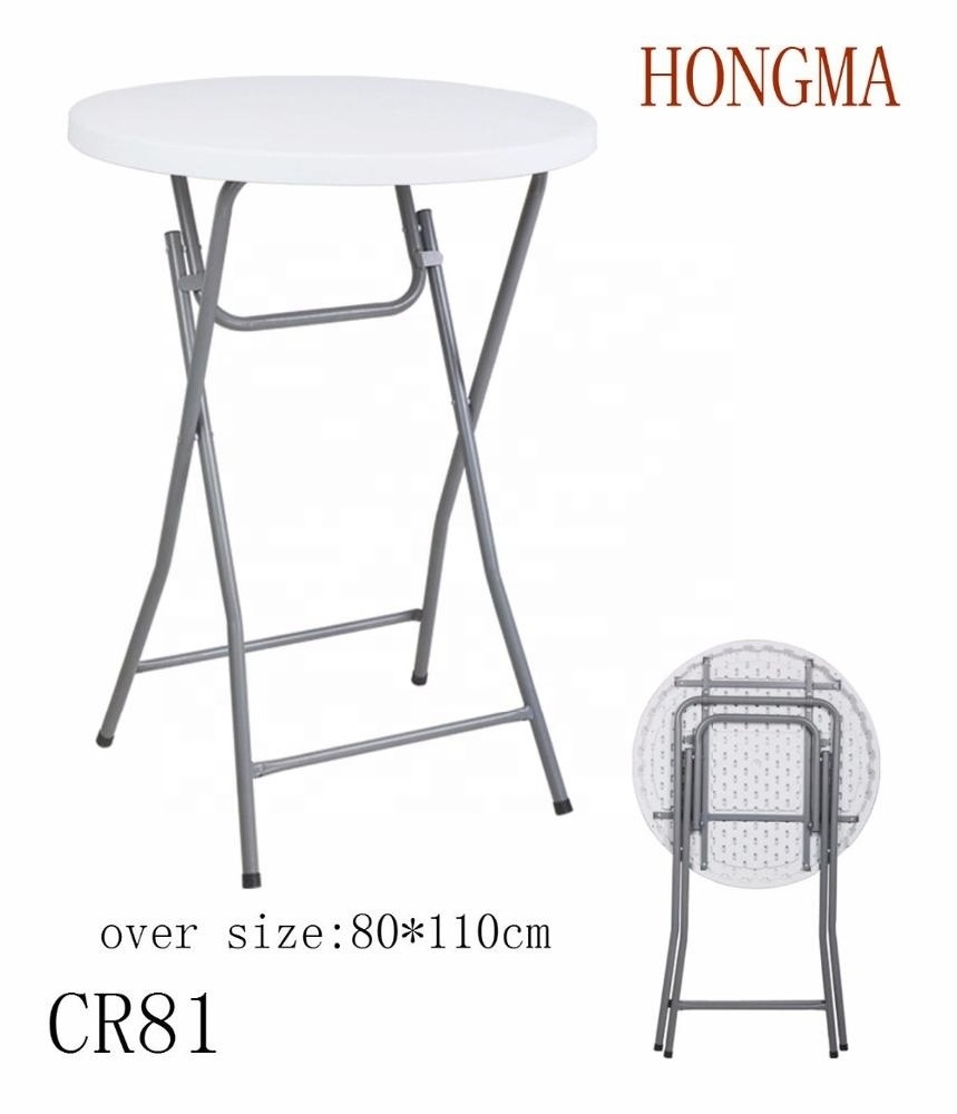 club round bar table, cocktail plastic folding table