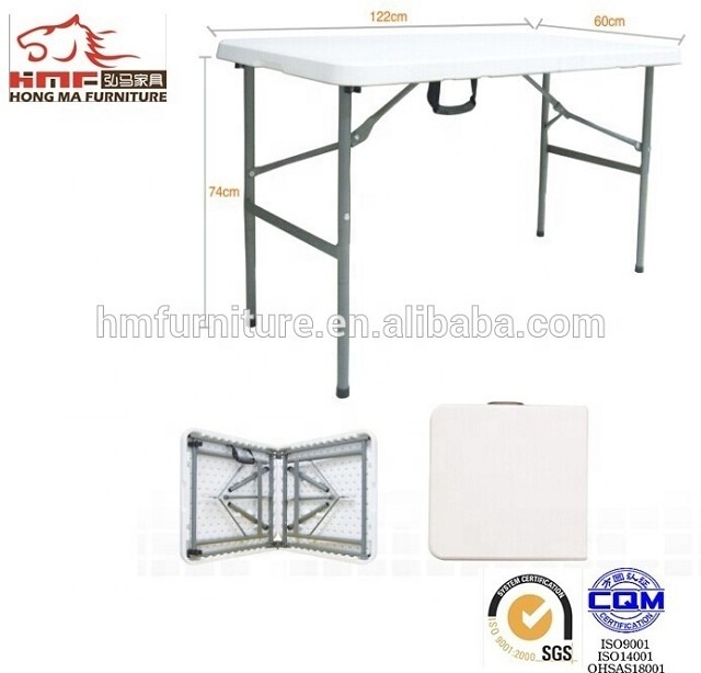 4ft  Best Choice space saving plastic folding dining wedding table Folding in Half Table Mesa plegable for events use