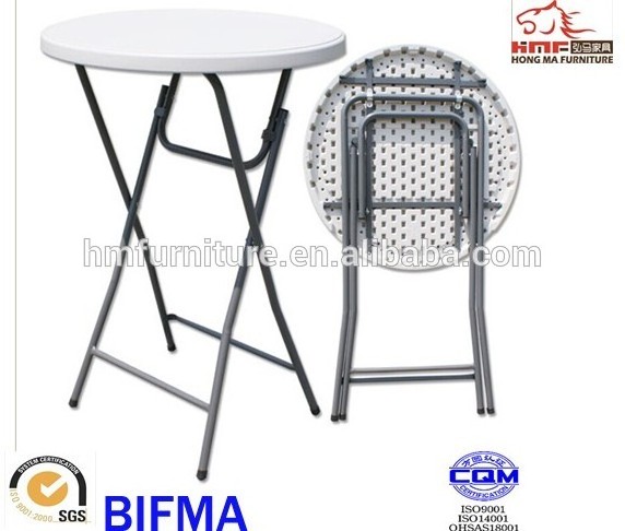 80cm Hot sale cheap price small round dining table foldable portable Plastic folding round cocktail Table