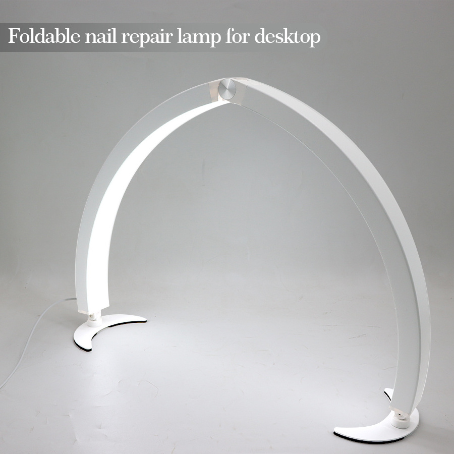 2024 New Nail Table Lamp Led Half Moon Retractable Height Beauty Lights For Nail Salon Fill Light