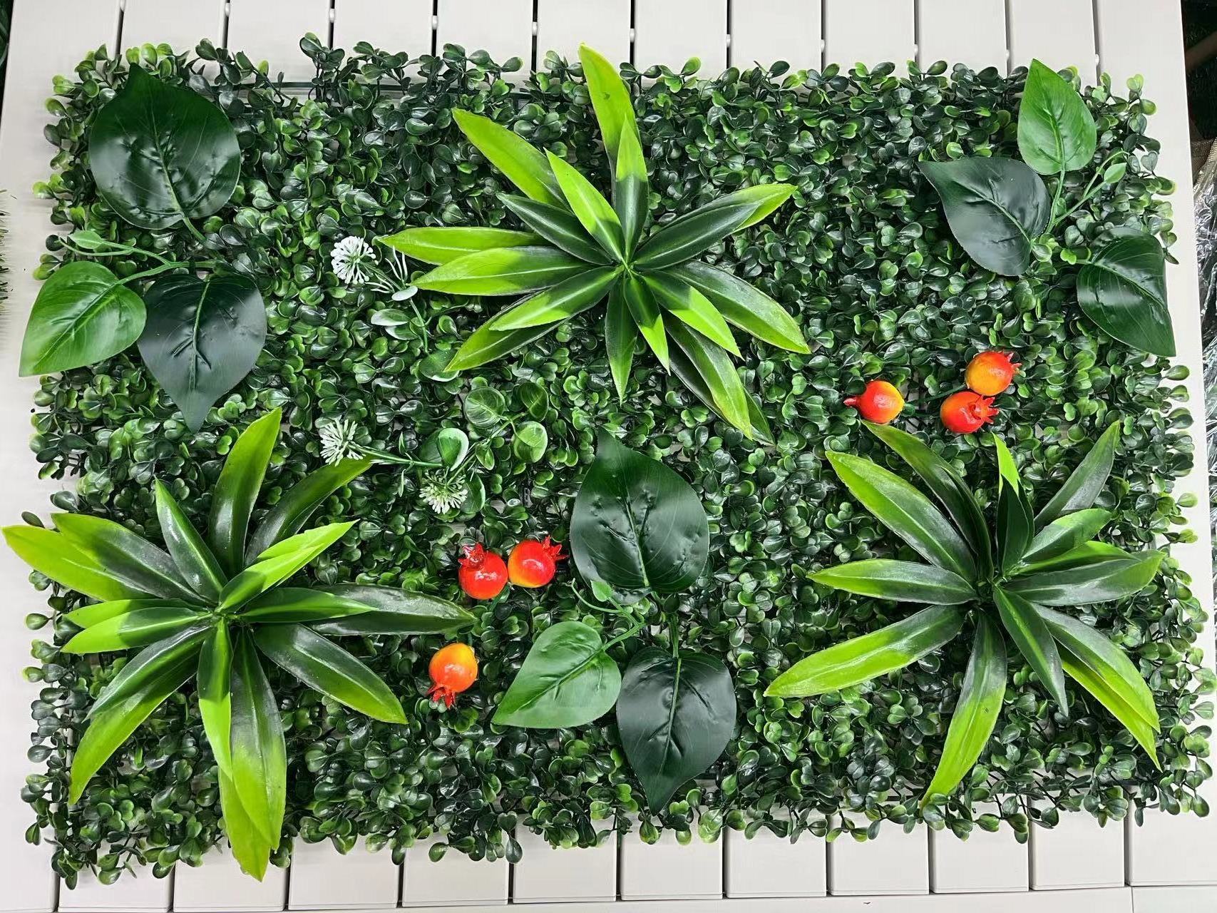 Green leaf backdrop indoor outdoor planter vertical garden Anti-UV artificial grass wall plant design decor decoration