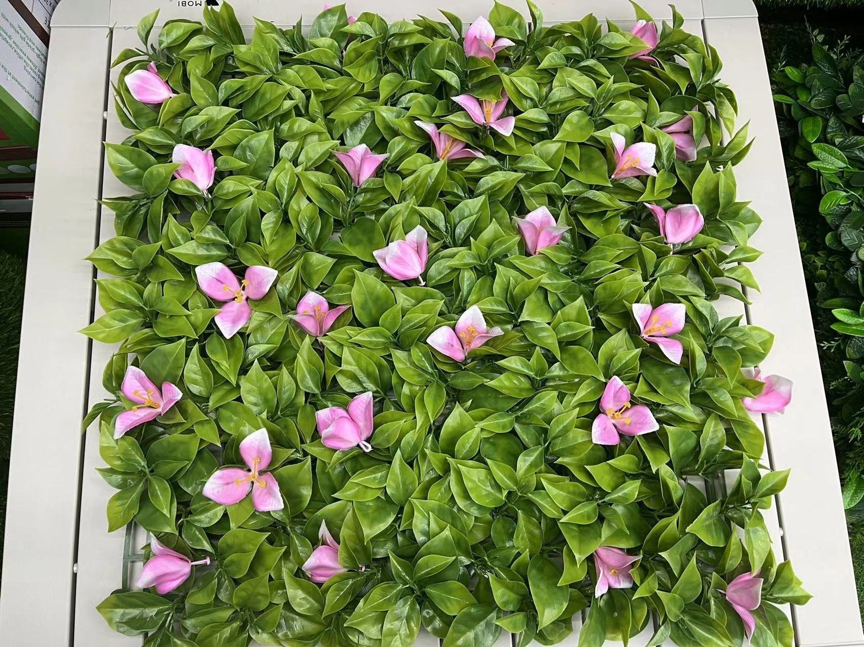 Green leaf backdrop indoor outdoor planter vertical garden Anti-UV artificial grass wall plant design decor decoration