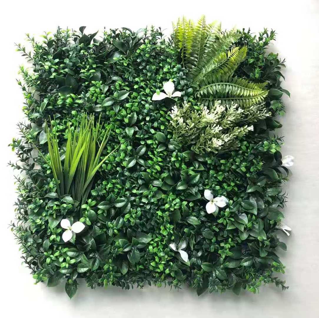 Home Garden Indoor Decor Plant Leaf Panel Artificial Green Grass Wall Boxwood Hedge artificial plant outdoor decoration