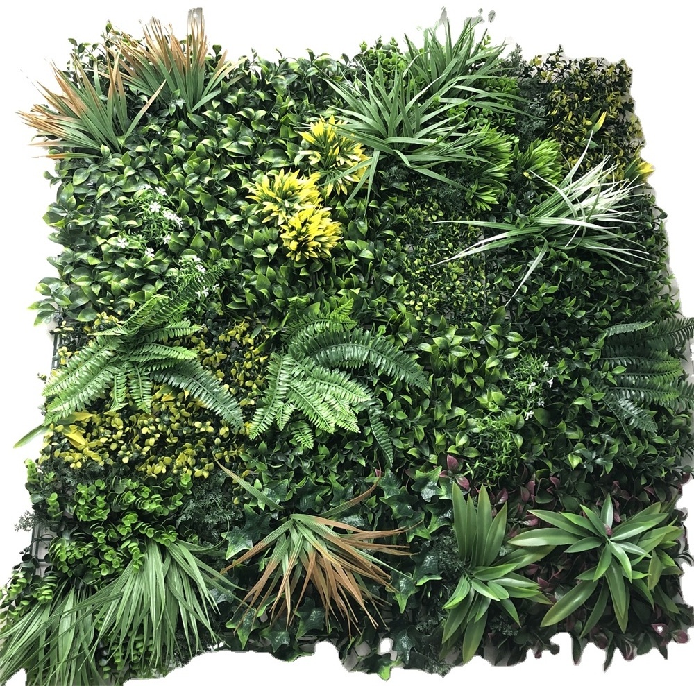 Home Garden Indoor Decor Plant Leaf Panel Artificial Green Grass Wall Boxwood Hedge artificial plant outdoor decoration