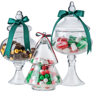 Christmas Empty Luxury Storage Glass Candy Jar for kitchen