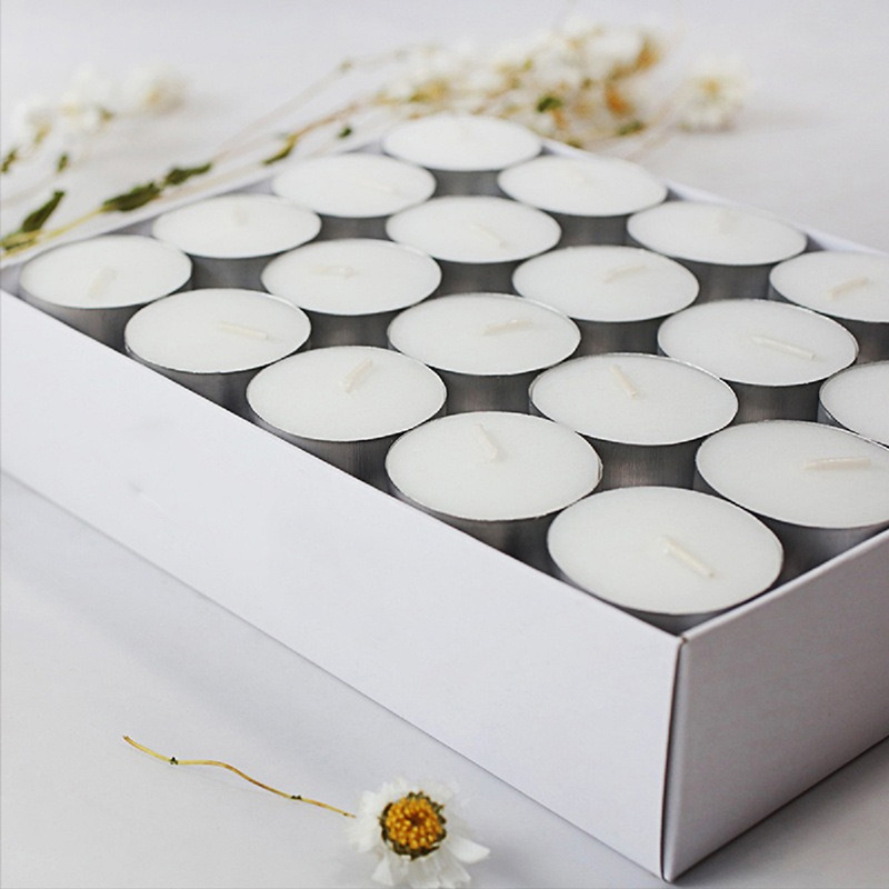 50-Pack 4 Hour Burn Time 6g Unscented Tealight Candles