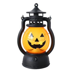 Halloween decoration retro small oil lamp electric candle lamp LED pony lantern portable pumpkin lantern