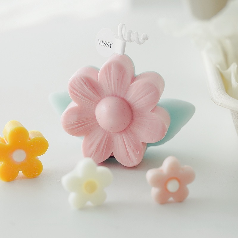 Flowers Shape Scented Candle Home Decoration Photo Prop Handmade Aromatherapy Candle Diy Birthday Gifts Home Decoration