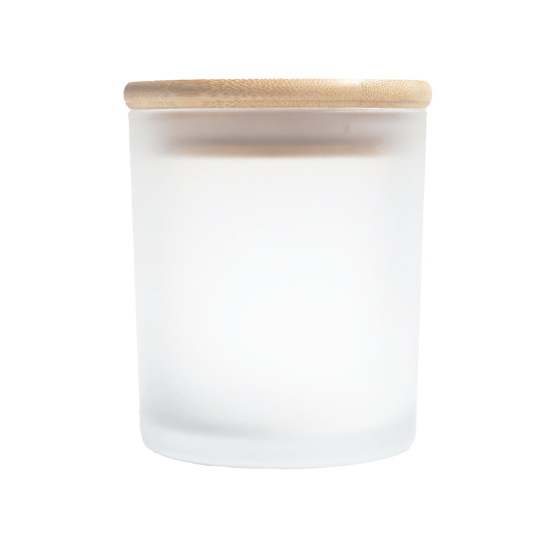 One Sample Empty Transparent White Glass Candle Jars Without Wooden Lid Votive Container Custom Logo for Making Candles