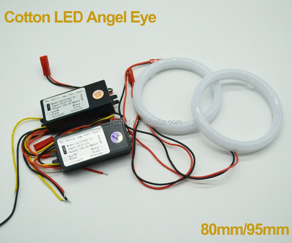 80mm/95mm 3W 300LM 2 colors led cotton angel eyes led halo rings for led projector lens light