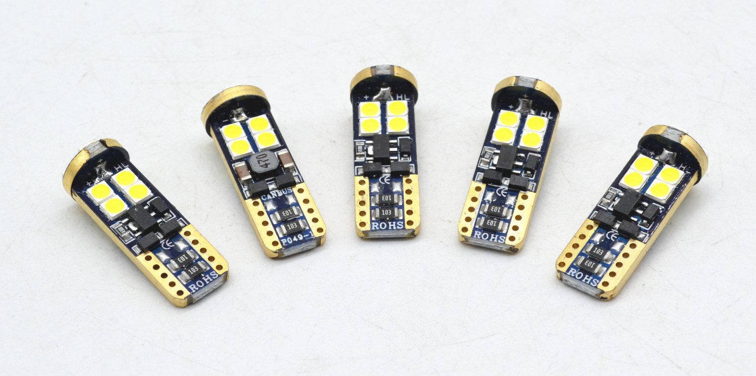 canbus T10 12leds 3030 Led T10/W5W/194 7020 led bulb 4014 led chip cob Car brake light/led t10 canbus