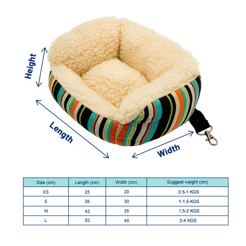 Private Label Oxford Fleece Padding Printed Soft Sofa Bed with Faux Fur Material Guinea Pig Accessories for Small Animals