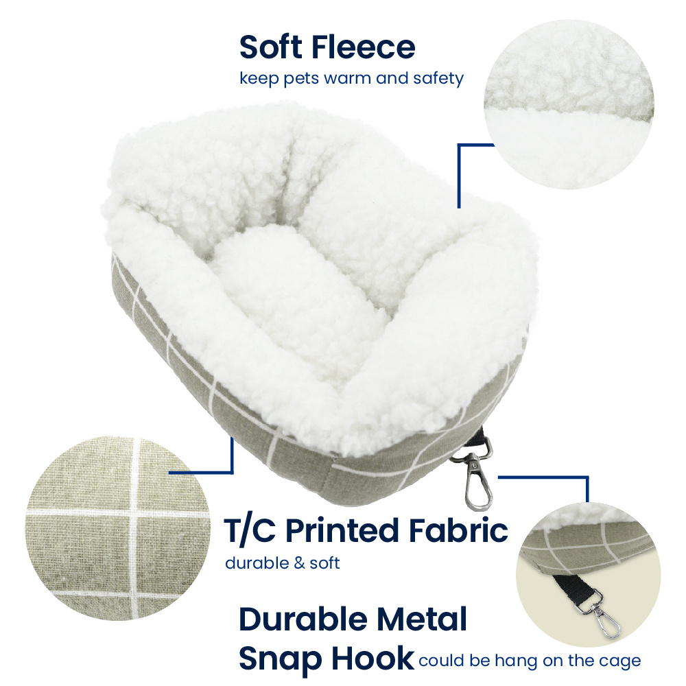 Private Label Oxford Fleece Padding Printed Soft Sofa Bed with Faux Fur Material Guinea Pig Accessories for Small Animals