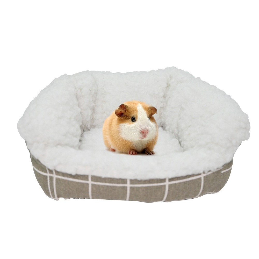 Pet Supplies Winter Plaid Pet Nest Small Round Nest Cat Den Dog Kennel Bed