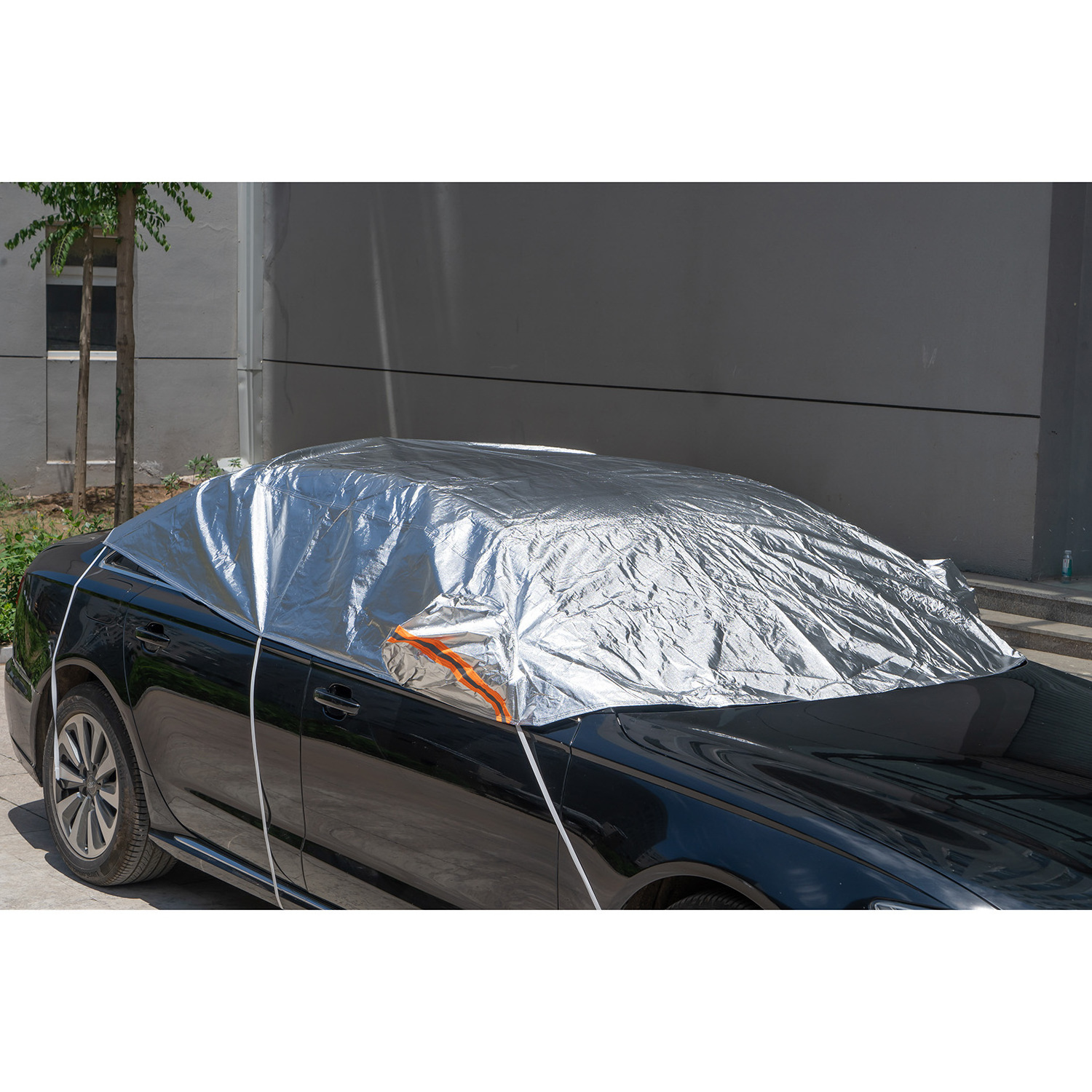 China Coated Car Cover Prevent Heat Cold Sun Rain Snow Half Auto Cover