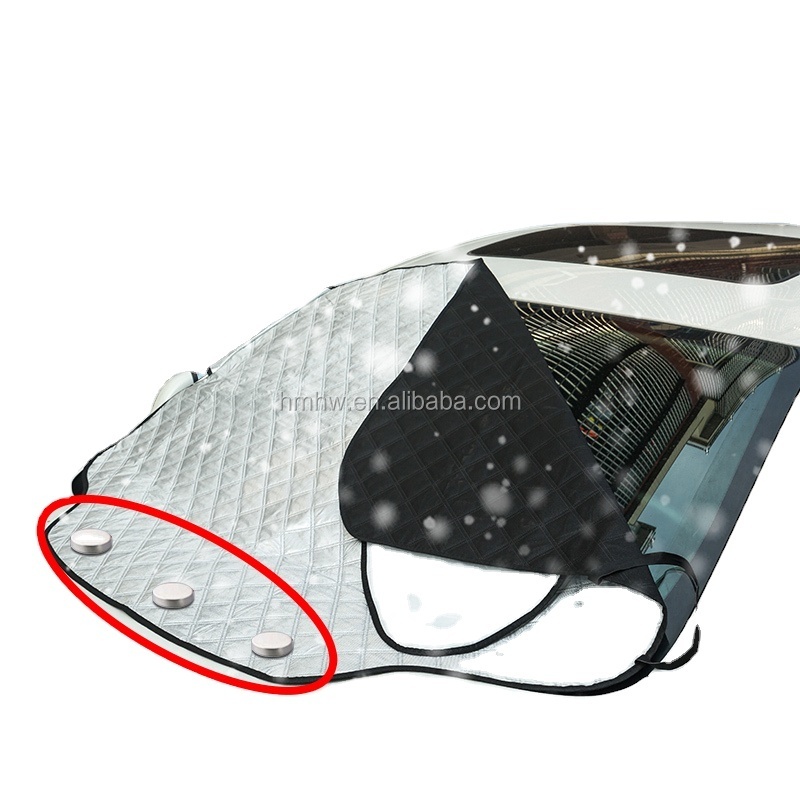 Car Sunshade Window Screen Cover Front Windshield Snow Cover with Magnetic Edges