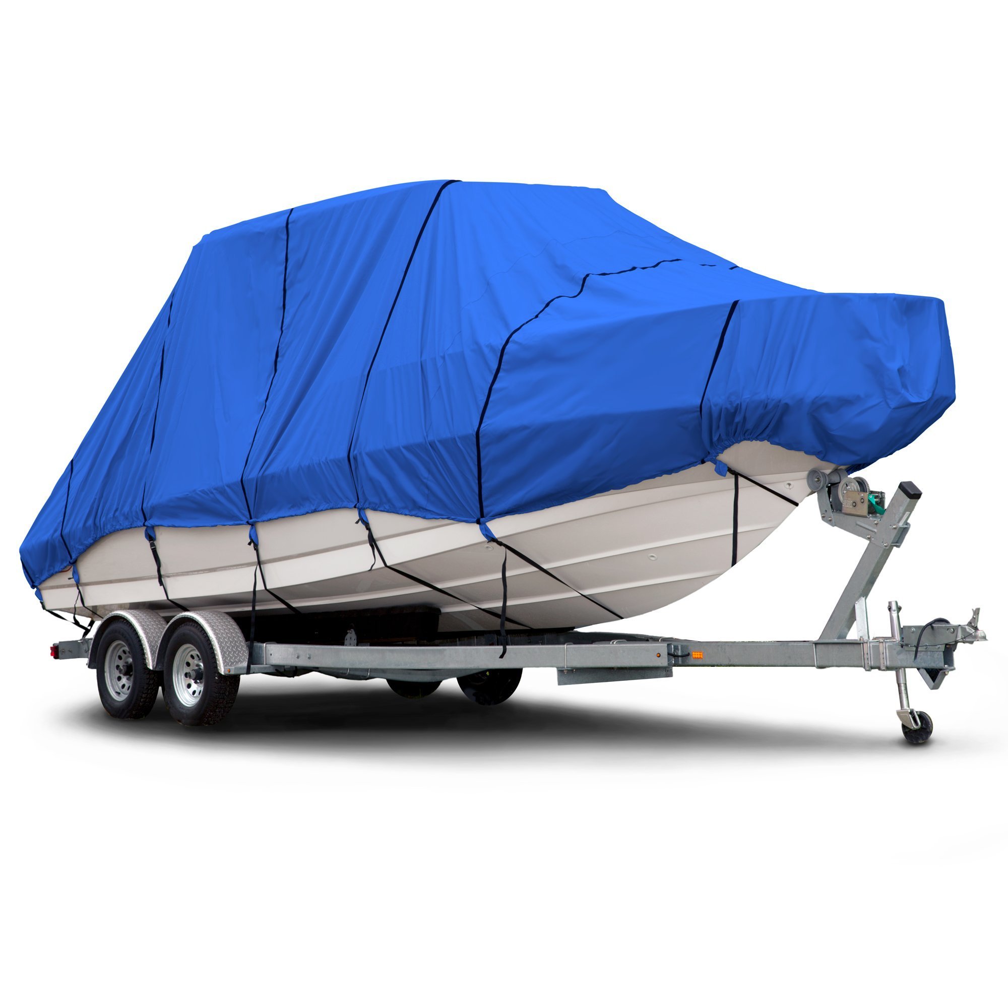 12 14 Inch Heavy Duty Waterproof 600D Marine Grade Polyester Canvas Trailerable Universal Boat Cover