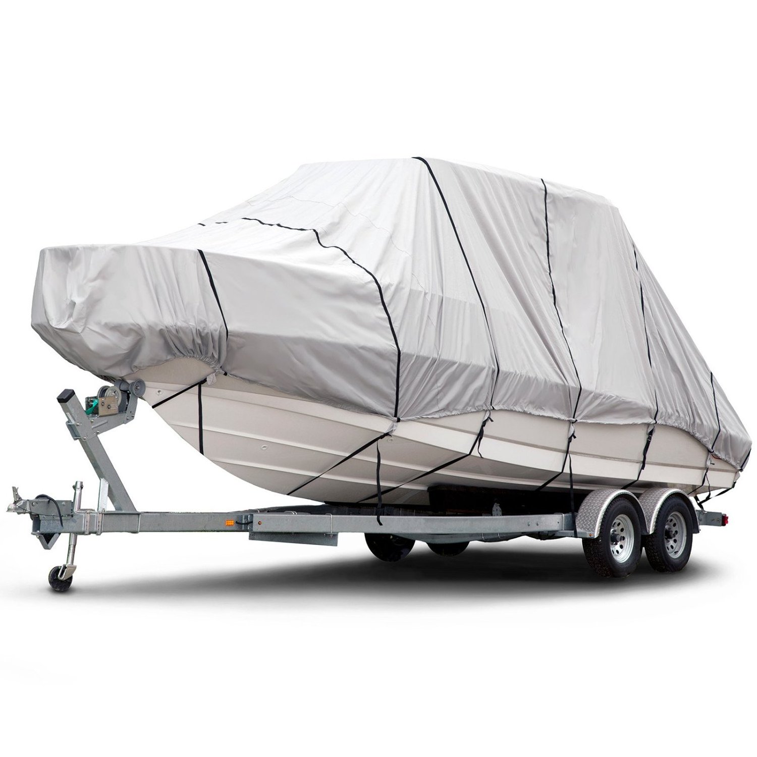 12 14 Inch Heavy Duty Waterproof 600D Marine Grade Polyester Canvas Trailerable Universal Boat Cover