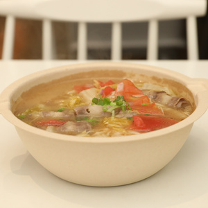 1400ml Disposable Tableware Custom Disposable Hot Soup Paper Bowl Biodegradable Ramen Bowl