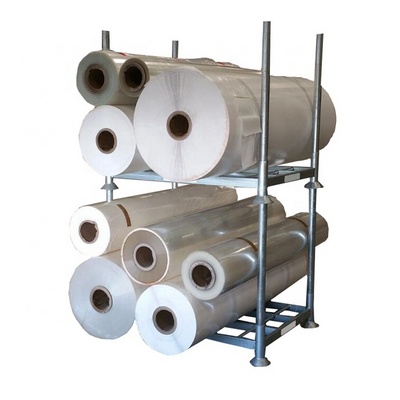 Adjustable vertical China stackable warehouse stacking steel folding metal textile fabric roll storage pallet racks