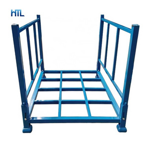 HML powder coated heavy duty storage metal foldable stack rack for fabric roll