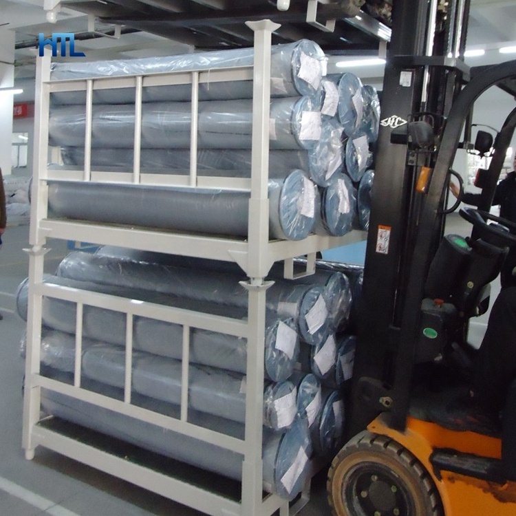 Detachable stacking pallets steel rack for fabric rolls