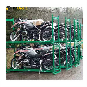 Customized Heavy Duty Storage Foldable Metal Weld Warehouse Steel Motorcycle Stacking Pallet