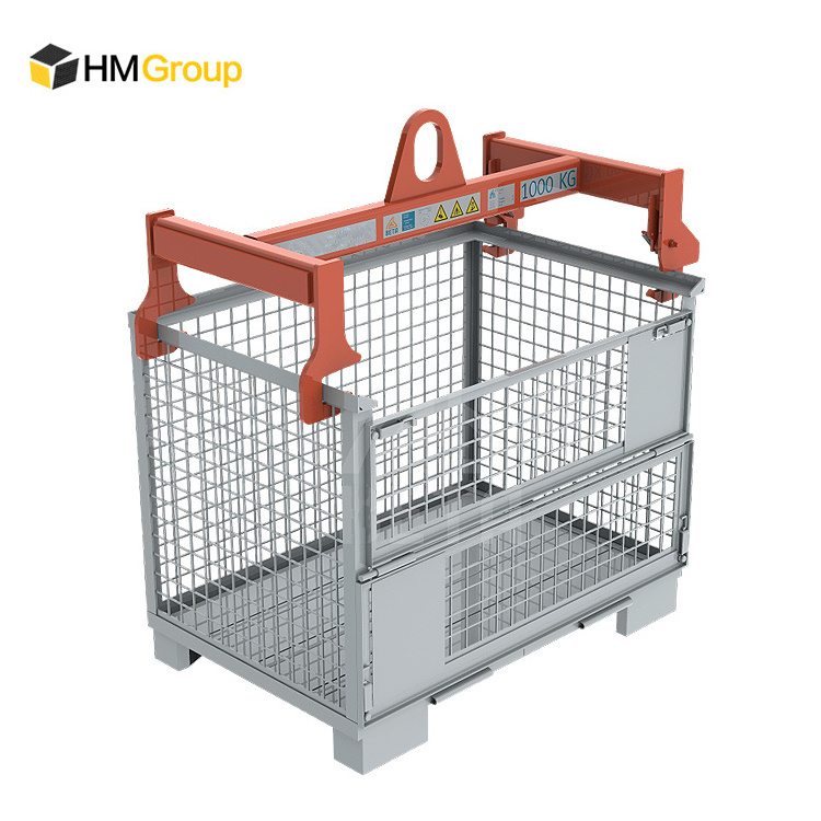 Steel Mesh Stackable Heavy Duty Collapsible Cage Pallet Stillage