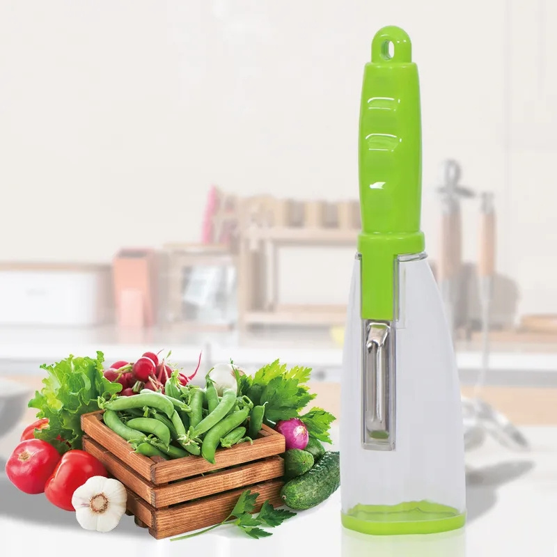 Kitchen Accessories 2023 hot sale pp stainless steel multi-functional household Kitchen Gadget storage fruit vegetable peeler