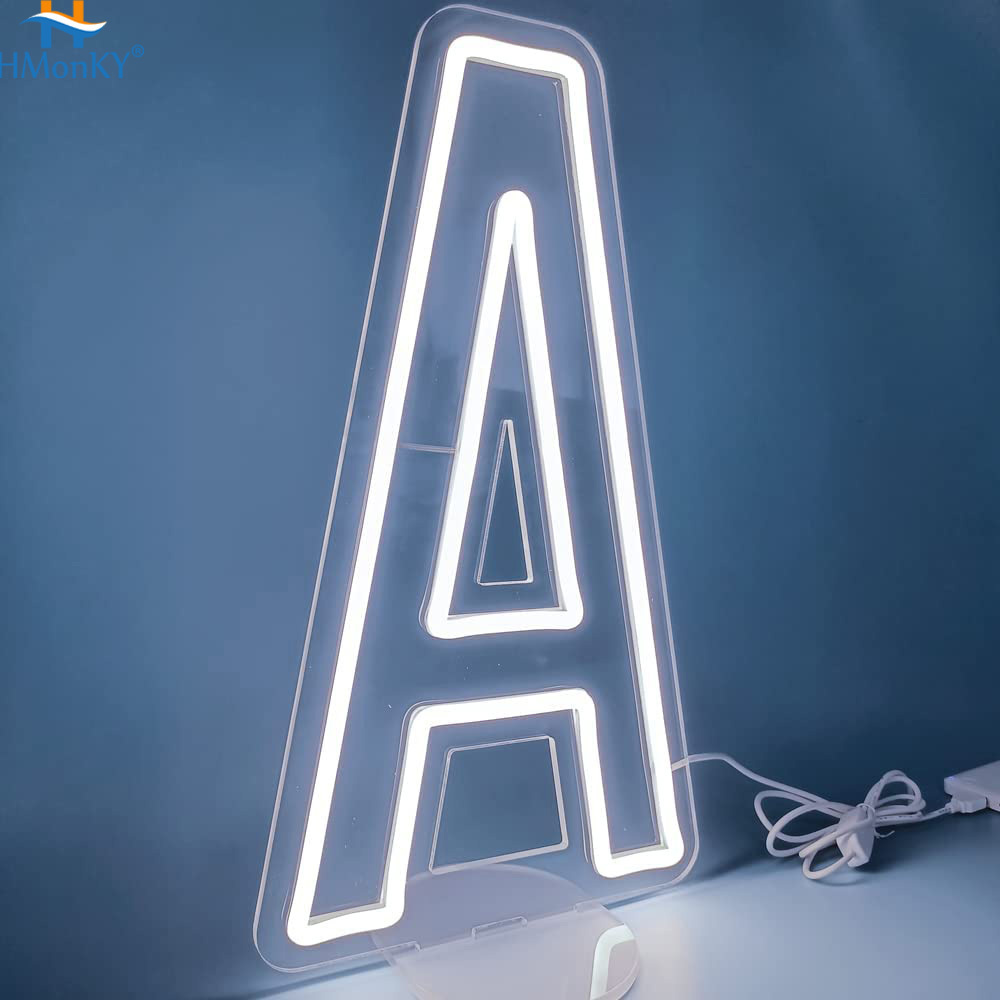 Factory price A-Z large led letter number Light Free Design Acrylic Light Up RGB Neon Number Sign for Party