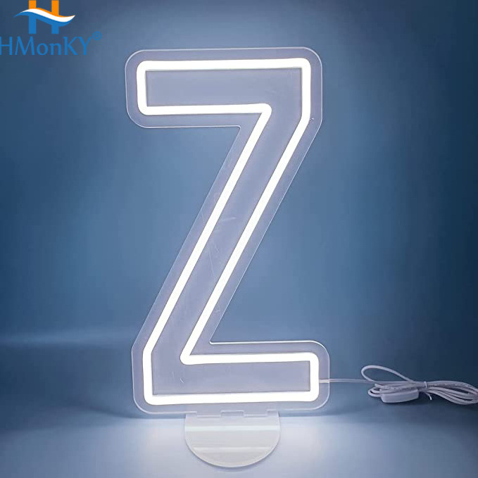 Factory price A-Z large led letter number Light Free Design Acrylic Light Up RGB Neon Number Sign for Party