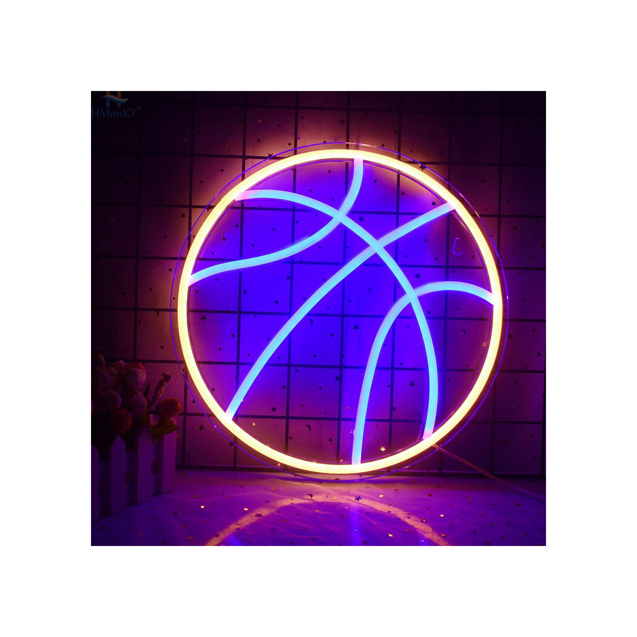 Dropshipping Custom led light neon sign Room Home Decoration Free design craftsman basketball neon sign