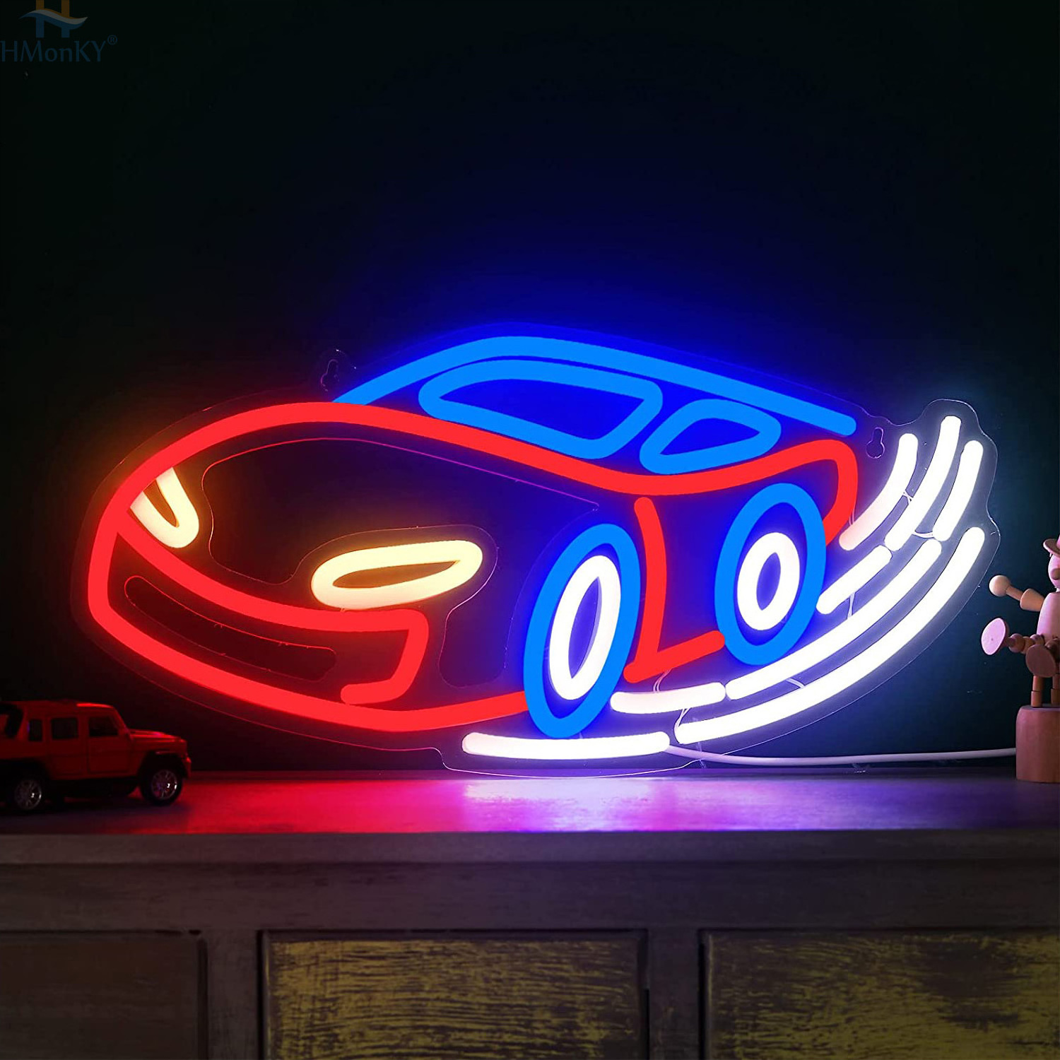 Drop Shipping Custom Big Lights Personalised Hello Gorgeous Sign Bright Light Led Neon Wall Art