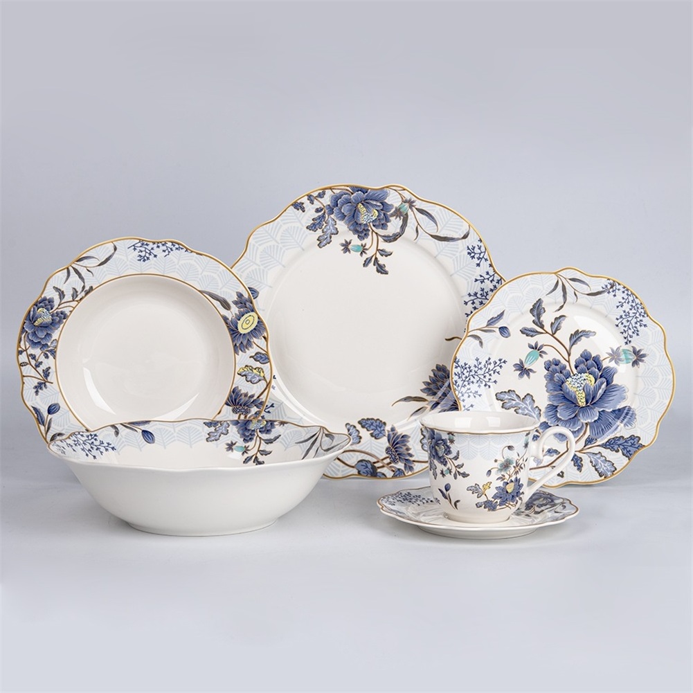 China supplier latest crockery dinner sets popular design ceramic 20pcs dinner set