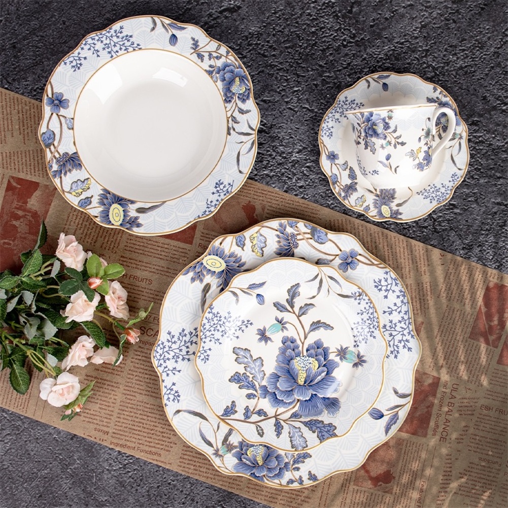 China supplier latest crockery dinner sets popular design ceramic 20pcs dinner set