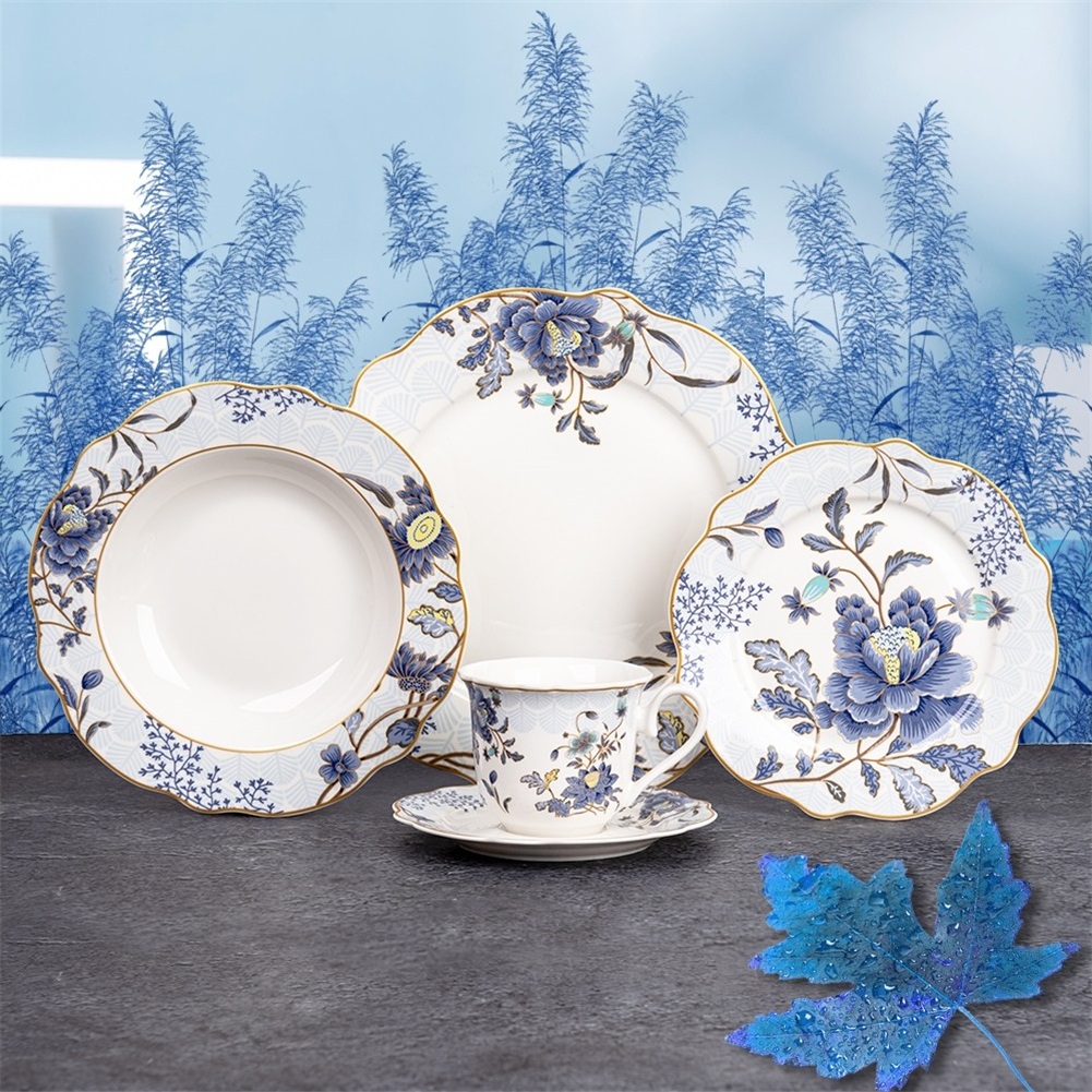 China supplier latest crockery dinner sets popular design ceramic 20pcs dinner set