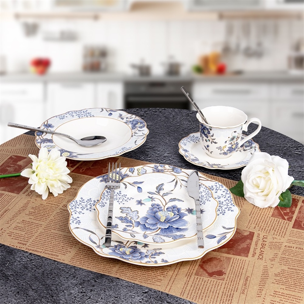 China supplier latest crockery dinner sets popular design ceramic 20pcs dinner set