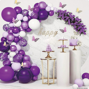 Confetti Balloon Arch Kit Birthday Party Decorations Arch Garland Balloon Purple Party Decorations