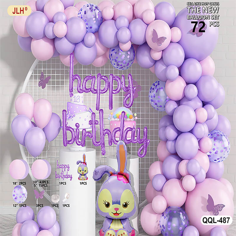 Confetti Balloon Arch Kit Birthday Party Decorations Arch Garland Balloon Purple Party Decorations