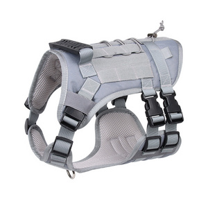 Tactical Adjustable Durable with Buckle Breathable Elastic can Carry Bottle Pet Walking Running Dog Harness