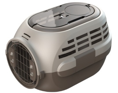 Pet Cage Plastic  Luxury Pet Travel Air Box Dog Cage With Skylight And Water Bowl Pet Carrier