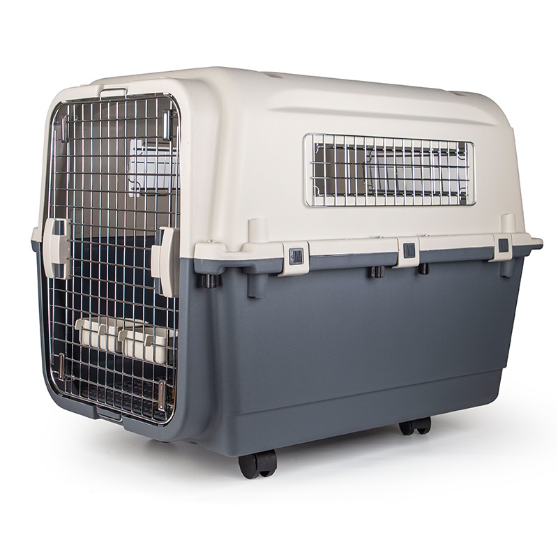 Pet Carriers Travel Products Large Kennels On Wheel Plastic Dog Carrier