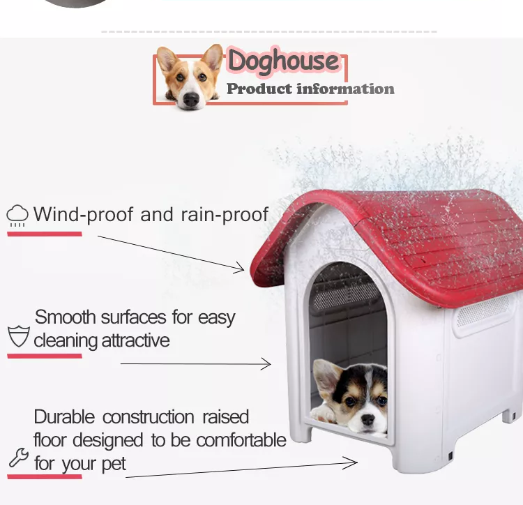 Wholesale Waterproof Portable Large Medium Indoor Outdoor Plastic Pet Cat Dog Sleeping House