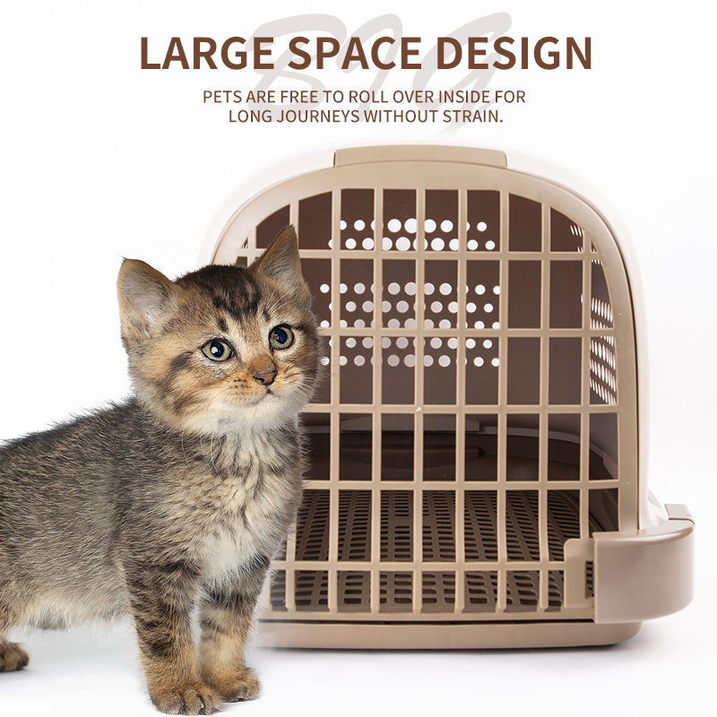 Breathable Airline Plastic Portable Travel Cage Transportation Dog Cat Cage Pet Flight Crate Pet Carrier