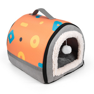 Half Surrounded Cat Cave Bed Tent House Shelter Small Large Dog Bed Felt Pet Bed House For Dog