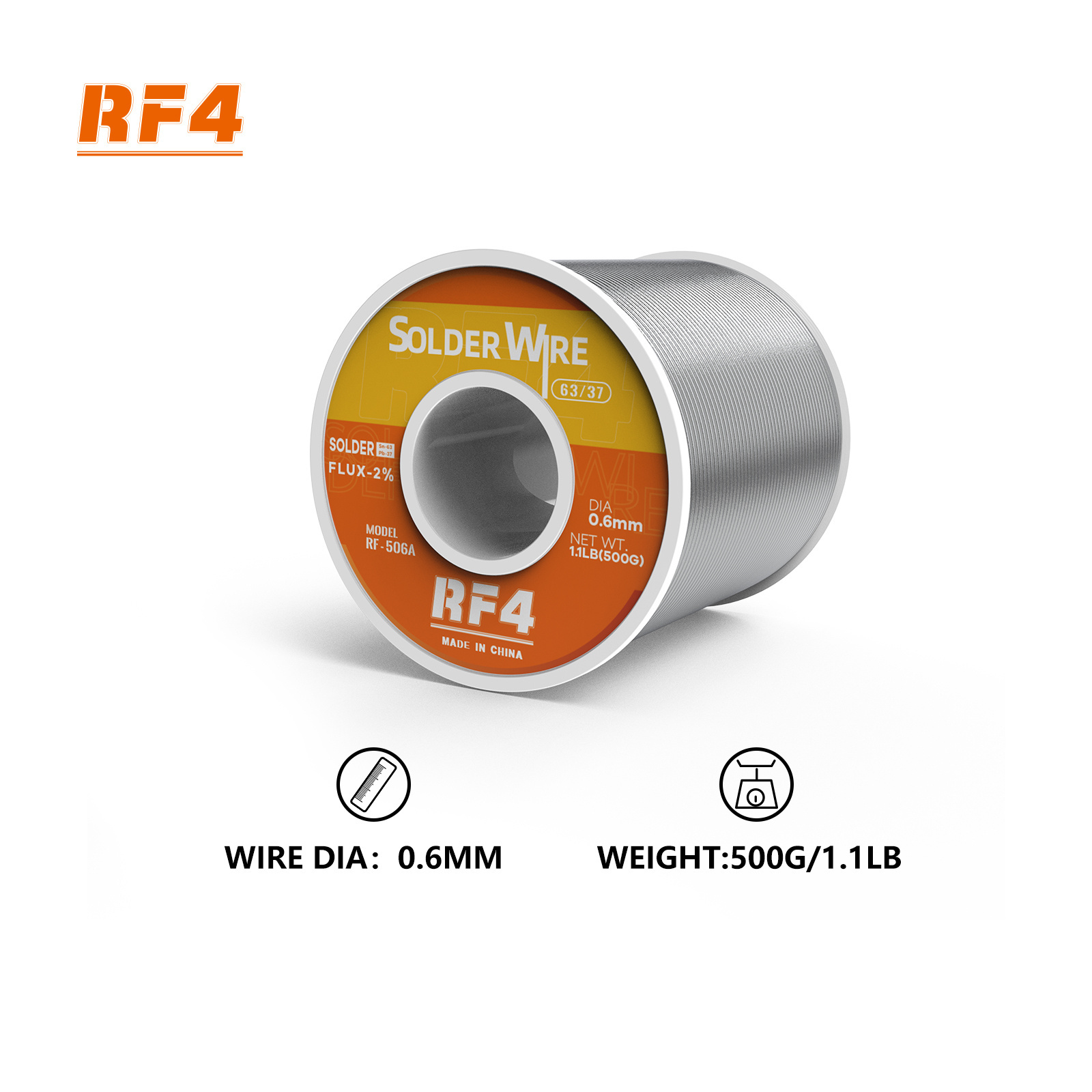 RF4 0.6/0.8mm 500G 63% Flux Rosin Core Lead Tin Solder Wire For Electronics Soldering Welding  BGA Rework Accessories