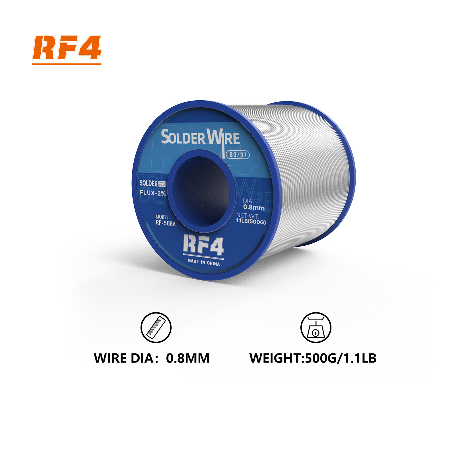 RF4 0.6/0.8mm 500G 63% Flux Rosin Core Lead Tin Solder Wire For Electronics Soldering Welding  BGA Rework Accessories