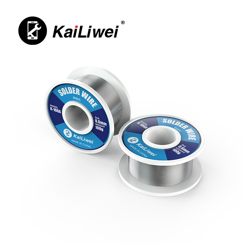 Kailiwei 0.6/0.8mm 100g Flux 45% Rosin Core Lead Tin Solder Wire For Electronics Soldering Welding BGA Rework Accessories